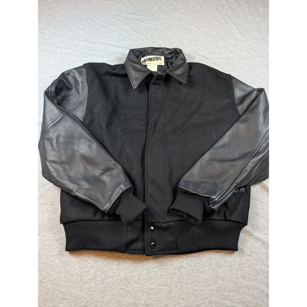 Vintage Starwears Varsity Jacket Cybill Cast Crew Wool Leather Mens M USA